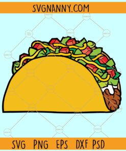 Taco svg, Taco Clipart svg, Taco Tuesday svg, Taco Outline svg