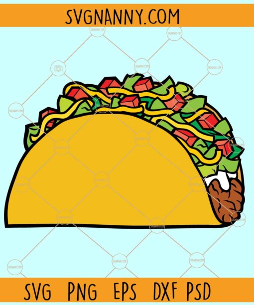 Taco svg, Taco Clipart svg, Taco Tuesday svg, Taco Outline svg