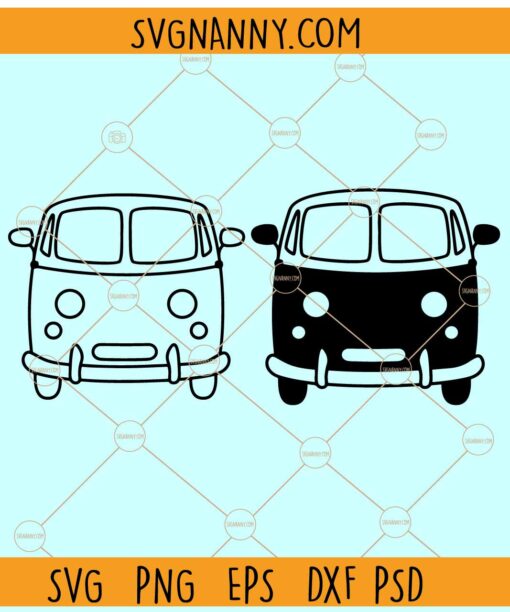 Volkswagen Hippie bus SVG, Hippie Bus SVG, Groovy SVG