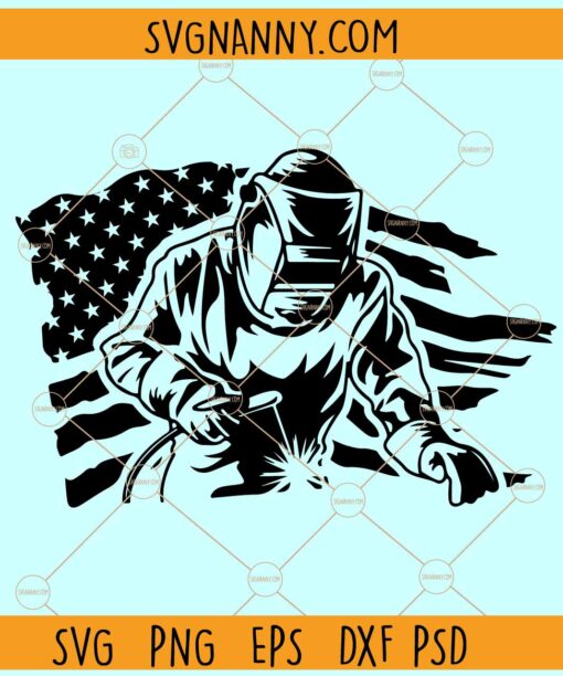 Welders USA flag SVG, American Welder Svg, Welding USA Flag Svg, welder svg