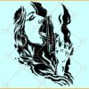 Woman Licking Handgun SVG, Gangster Woman Licking Gun SVG, Street Gangsta SVG