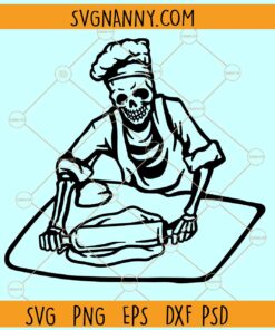 Baker Skeleton SVG, Skeleton Chef  SVG, Chef Skull Svg, Skeleton Cook Svg