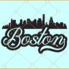 Boston City Skyline SVG, Boston Massachusetts SVG, Skyline Outline SVG