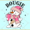 Bougie Snowman SVG, Christmas Bougie Snowman SVG, Bougie Snowman Santa Hat SVG