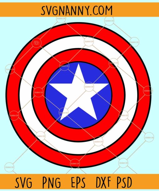 Captain America shield logo SVG, Captain America Svg, Captain America Hero Svg