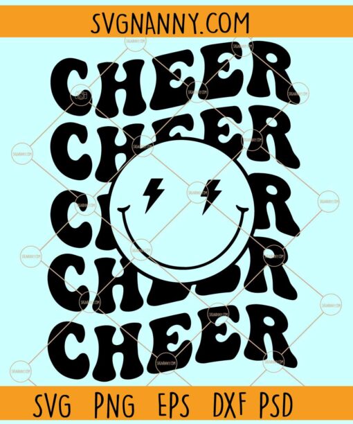 Cheer smiley face SVG, Cheer Smiling Face Svg, Cheer Team SVG, Football SVG