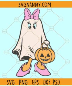 Daisy Ghost Halloween Pumpkin SVG, Daisy Ghost svg, Disney Daisy Halloween SVG