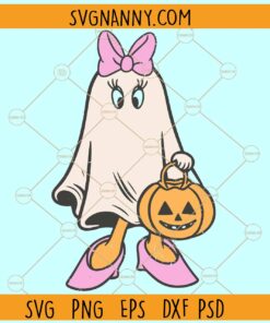 Daisy duck Ghost Halloween SVG, Daisy Duck Ghost Costume SVG, Halloween Duck Svg