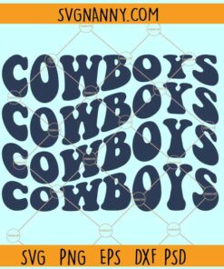 Dallas Cowboys retro wavy SVG, Dallas Cowboys Football SVG, Dallas Cowboys Star SVG