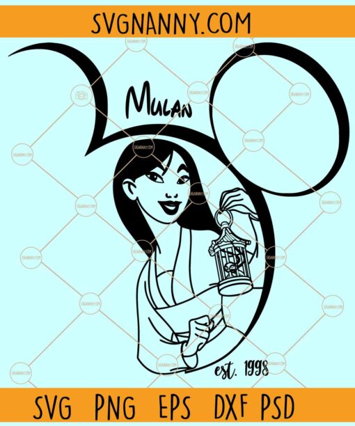 Disney Mulan SVG, Mulan SVG, Disney Mulan Clipart SVG, Disney Princess SVG