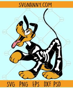 Disney pluto skeleton SVG, Pluto Dog Halloween Svg, Halloween Masquerade Svg