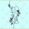 Floral couple face SVG, Couple Flower Svg, Romantic Couple Svg, Floral Face Svg