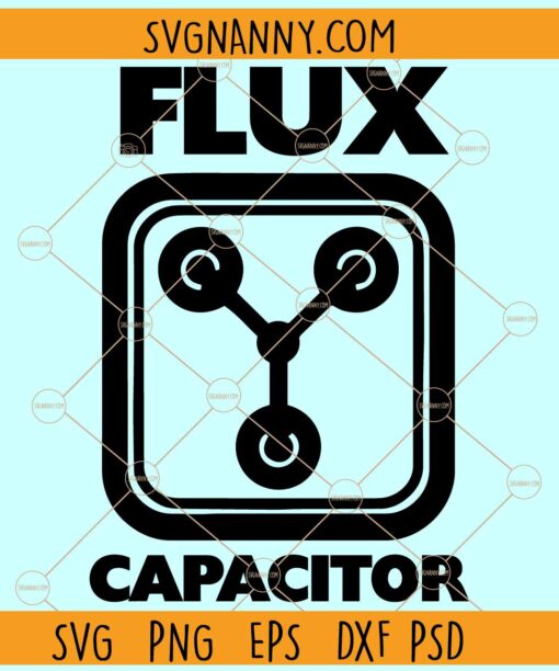 Flux Capacitor SVG, Back to the future SVG, Delorean SVG, Flux Capcitor Logo SVG