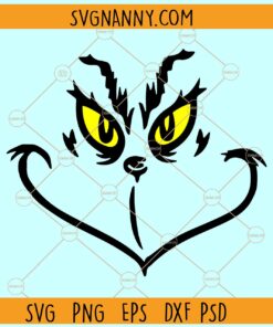 Grinch Face Outline SVG, Funny Grinch Face SVG, Grinchmas SVG, Grinch Face SVG File