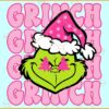 Grinch face Preppy SVG, Grinch with Santa Hat SVG, Funny Christmas SVG