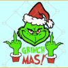 Grinchmas middle finger SVG, Middle Finger Grinch Svg, Grinch Finger SVG