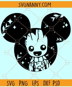 Groot Mickey ears SVG, Groot Mouse Head Svg, Guardians Of The Galaxy Svg, Mouse Ears Svg