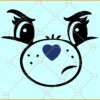 Grumpy Bear Face SVG, Grumpy Care Bear SVG, Grumpy Bear Clipart SVG