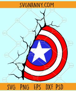 Half cracked Captain America shield SVGA, Captain America Shield Svg, Captain America Hero Svg