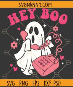 Hey boo ghost SVG, Hey Boo SVG, Halloween Decor Svg, Spooky Ghost Svg