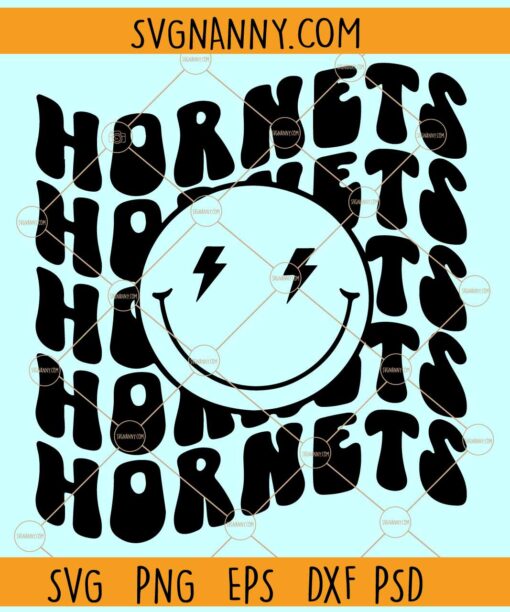 Hornets smiley face SVG, Hornets SVG, Hornets Football SVG, Hornets Mascot SVG