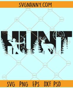 Hunt scene SVG, Hunt Word SVG, Hunter SVG, Hunting svg, Outdoor Scenery svg