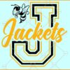 Jackets Jersey SVG, Jackets Football  SVG, yellow jackets football svg
