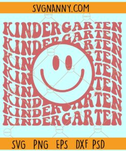 Kindergarten Smiling Face SVG, Kindergarten Smiley  SVG, School Svg, Hello Kindergarten Svg