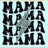 Mama Lightning Bolt SVG, Rock and Roll Mama Svg, Rocker Mom Svg, Mama T-shirt SVG