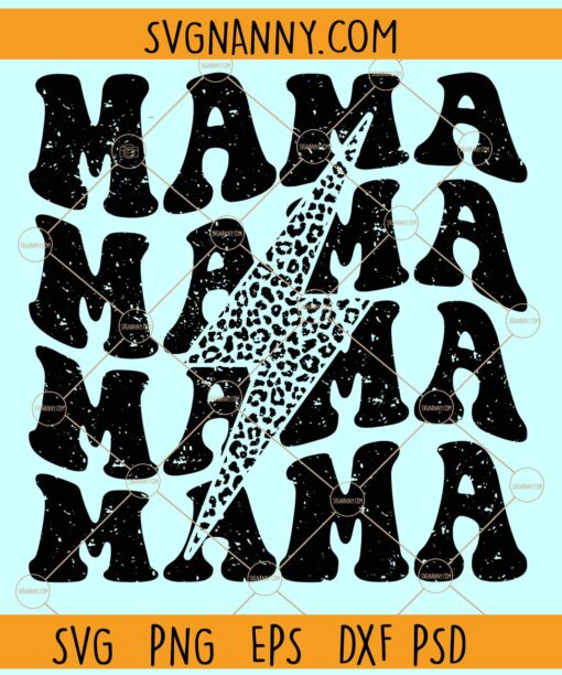 Mama Lightning Bolt SVG, Rock and Roll Mama Svg, Rocker Mom Svg, Mama T-shirt SVG