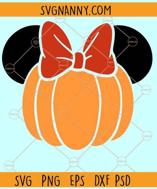 Minnie Pumpkin SVG, Minnie Mouse Pumpkin SVG, Minnie Mouse Disney Halloween SVG