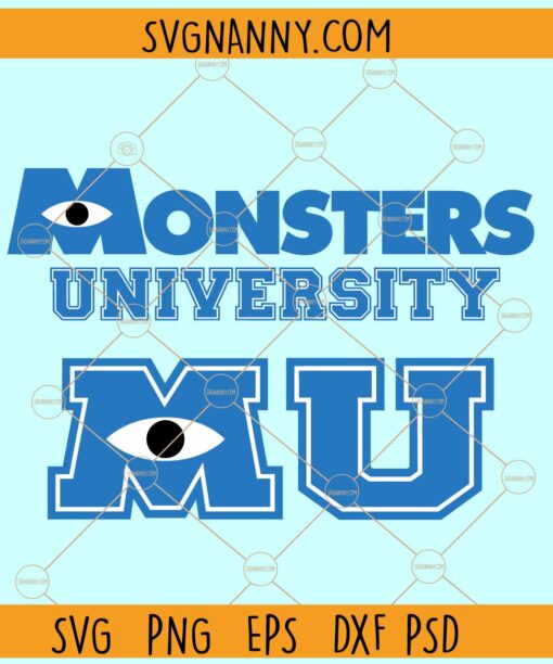 Monsters University SVG, Disney Monsters Inc SVG, Monsters Inc SVG, Mike SVG