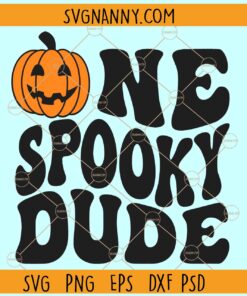 One spooky dude SVG, Pumpkin Face SVG, Kids Halloween SVG, Funny Halloween Quote SVG