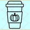 Pumpkin Spice Latte Cup SVG, Sweet and Spooky Svg, Happy Halloween SVG