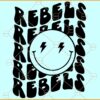 Rebels smiley face SVG, Mississippi Rebels SVG, Rebels Football SVG, Football Mascot SVG