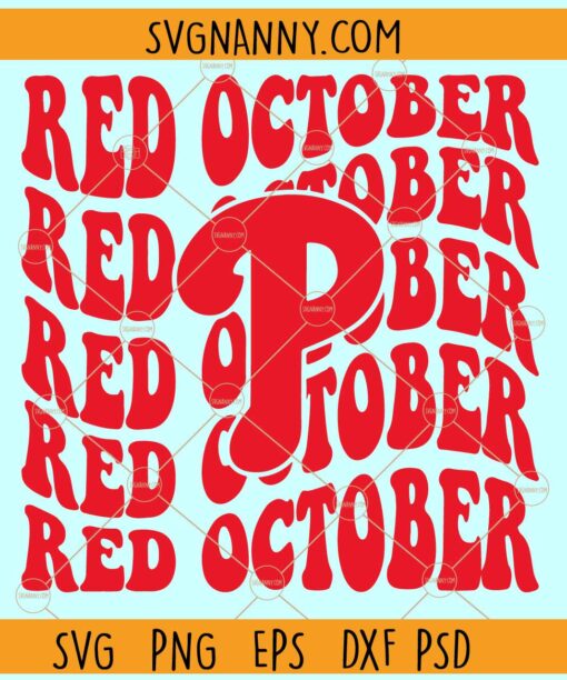Red October SVG, Red October Philly SVG, Phillies Take October SVG