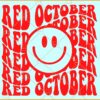 Red October smiley face SVG, Red October Philly SVG, Phillies Take October SVG