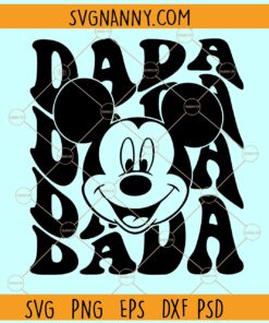 Retro dada Mickey Mouse SVG, Dada Mouse SVG, Disney Mickey Mouse SVG