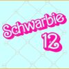 Schwarbie Barbie 12 SVG, Kyle Schwarber SVG, MLB Kyle Schwarber Barbie Font SVG