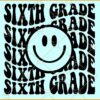 Sixth grade smiley face SVG, Hello Sixth Grade SVG, Team 6th Grade SVG