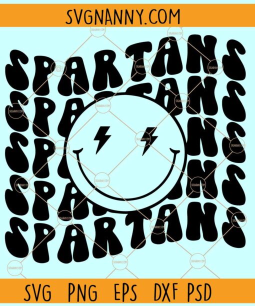 Spartans smiley face SVG, Michigan State Spartans SVG, Spartans Football SVG