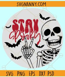 Stay Spooky Door Hanger SVG, Halloween Door Sign SVG, Halloween Décor SVG
