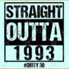 Straight Outta 1993 SVG, #dirty30 SVG, dirty 30 birthday SVG, Straight outta Birthday shirt SVG