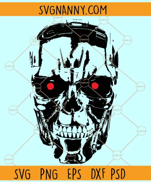 Terminator Skynet Skull SVG, Terminator svg, Arnold Schwarzenegger svg, Terminator Skynet SVG
