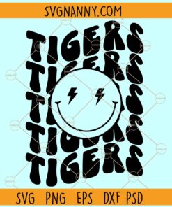 Tigers smiley face SVG, Cleveland Tigers SVG, Tigers Football SVG