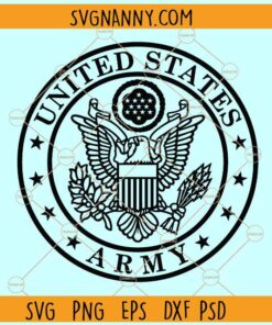 United States Army Seal Logo SVG, US Army Round Logo SVG File