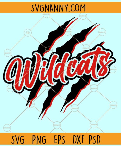 Wildcats Red Claws SVG, Arizona Wildcats SVG, Wildcats Football SVG