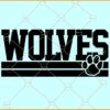 Wolves mascot SVG, Football Logo svg, Wolves Football Team SVG, Wolves Football Mom SVG