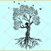 Woman tree of life SVG, Girl Power SVG, Tree of Life SVG, Lady Tree of Life Silhouette SVG