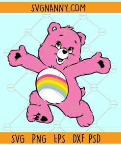 Cheer bear SVG, Cheer care bear SVG, rainbow care bear SVG, Cheer beer PNG